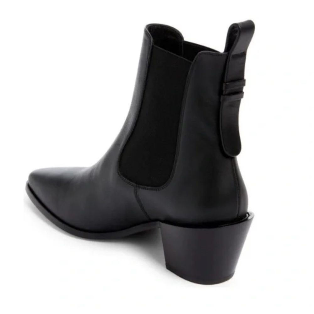 Frame Le Lexington Black Boots Chelsea Bootie Sleek Ankle Boot 7.5 NEW NWT - Picture 2 of 9